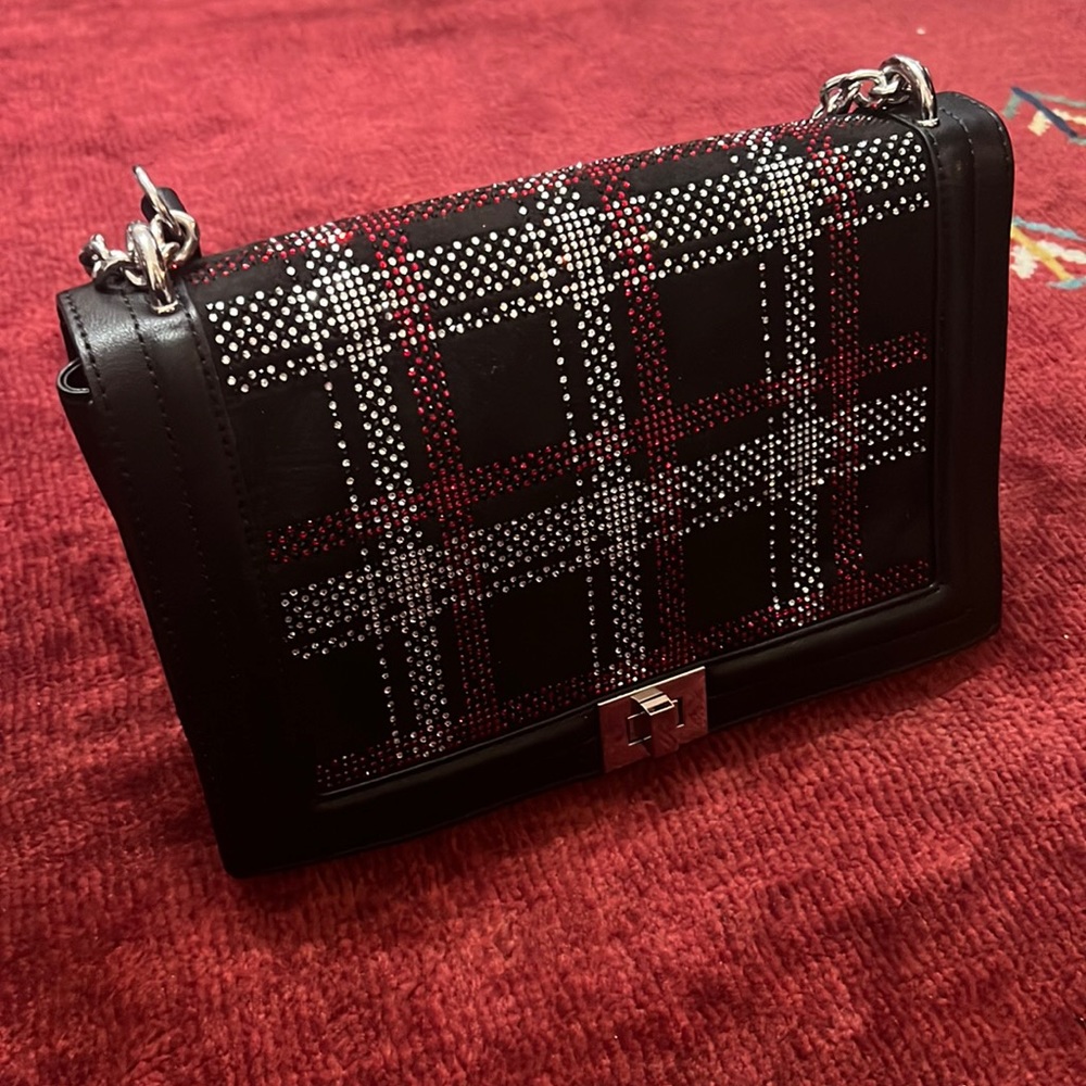 INC Plaid Bedazzled bag